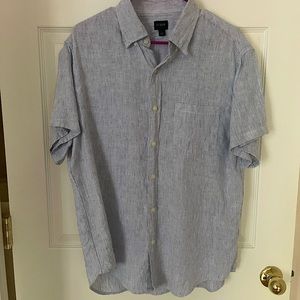 J. Crew Linen Short Sleeve Shirt (L)